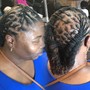 Loc retwist and Basic Style (shoulder length or shorter)