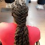 Platts or two strand natural  hair (no weave)