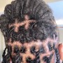 Large knot less braids over locs