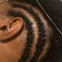 Cornrows with Design/ Box braids (Men's)