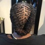 Loc retwist and Basic Style (shoulder length or shorter)