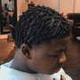 Platts or two strand natural  hair (no weave)