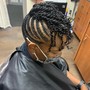 Kid’s Cornrows with twist at the end