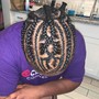 Basic Cornrows with added hair