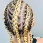 Feed in braids and knotless Combo