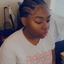 small ponytail feed in braids