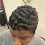 Wash&go / finger style / 2 strand twist