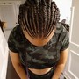 Natural Hair Braided. Option with/without Beads~Shampoo not included