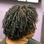 Spiral set on natural hair