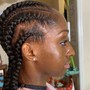 Partial Sew in with FRONT CORNROWS