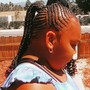 Feed in ponytail medium braids