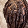 Mediums knotless or regular Box Braids