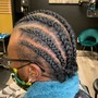 Natural hair Cornrow (protective style)