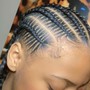 6 stitch braids w/heart