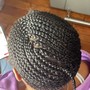 Goddess Half Up Half Down Braids + Weave