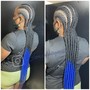 Extended freestyle braided ponytail