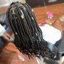 Butterfly locs (mid back length)