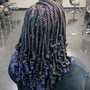 Feed-in cornrows/lemonade braids/hair added braids)