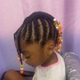 Feed in braids +crochet (half&amp;half)