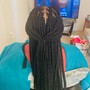 Medium box braids mid back