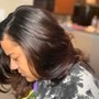 VIRGIN RELAXER + FLAT IRON