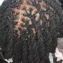 Half of head loc retwist