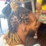 Mens Exotic Updo Loc Style