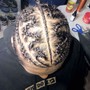 DESIGNER CORNROWS (HALF HEAD)