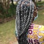 Med Box Braids waist length