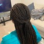 Takedown weave and crochet