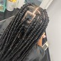 Med size knotless braids