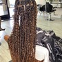 medium knotless mid back leng hair includ