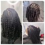 Kids traditional loc- retwist with design