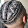 Freestyle braids and haircut combo #2