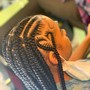 Small stitch braids straight back 8-12