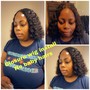 Bohemian knotless medium braids only w/synthetic curly hair