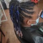 Kid's Braids and beads with added hair