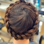 Feed-in Braids Pin-up in Bun