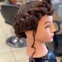 Feed-in Braids Pin-up in Bun