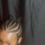 Little Girl's Braids without hair added