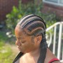 Stitch braids with curly weave