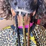 Tribal Braids Half Feed ins / Half Box Braids