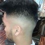 Premium Temple taper fade with line up cut only