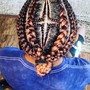 Individual Braids (half head-top only)