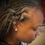 braided style with natural hair