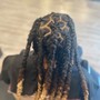 Med size knotless braids