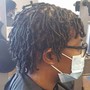 Loc retwist locs on top only