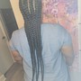 small feed-in braids going straight back