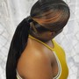 Extended ponytail w/swoop or bang