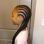 Medium big 2 layer feed in braids Kid's Braids